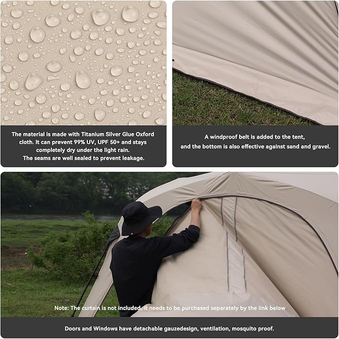 Camping Sun Shelter Easy Setup Instant Canopy Automatic Pop up Tent for Camping Tent for Family Outdoor Picnics