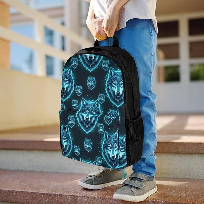 Convenient Anti-Theft Dual Shoulder Bag for Biking and Hiking Adventures, Blue Wolf, Travel Hiking Daypack