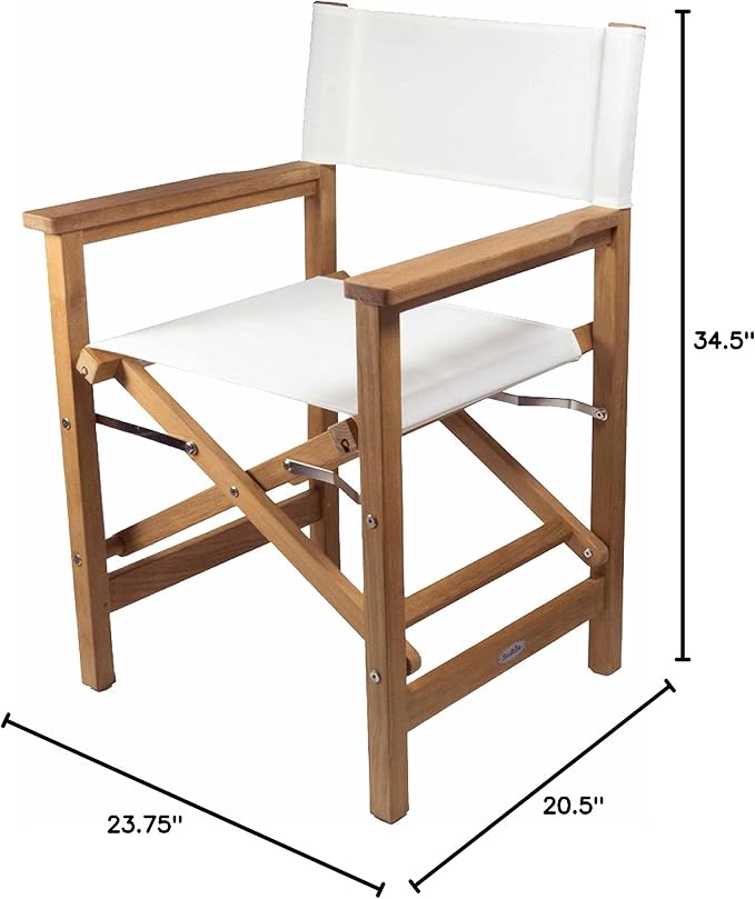 SeaTeak Director's Chair | with DURASLING Fabric Seat Cover | Foldable Director’s Chair