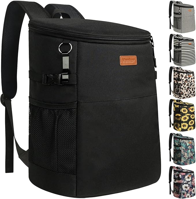 Camping Cooler Backpack 30 Cans, Soft Backpack Coolers Insulated Leak Proof Travel Cooler Bag Waterproof Lunch Picnic Beach Work Trip Thermal Bag Drink Beverage Beer Bag Cooler