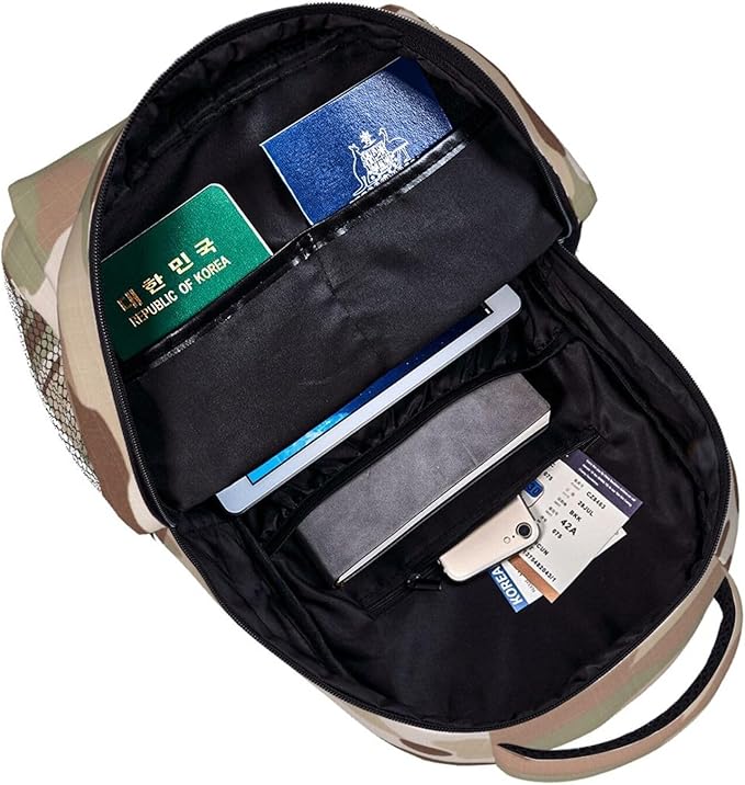 Backpack Multipurpose Anti-Theft Large Capacity Bookbag, Us Army Camouflage Travel Hiking Daypack With Side Pockets