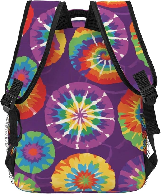 Backpack Polyester Multipurpose Anti-Theft Colorfu Tie Dye Art Shoulder Bag Big Capacity Gym Outdoor Hiking Backpack With Padded Straps