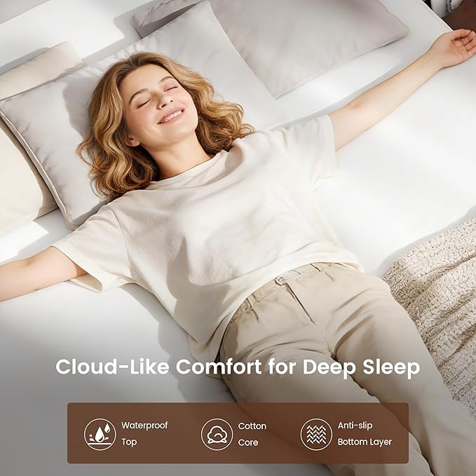 King Size Air Mattress with Built-in Pump, 17" Raised King Blow Up Mattress, Soft Milk Fiber Surface & Foam Topper, Air Bed Portable for Home & Guests, Colchones Inflables, 1200 Lbs