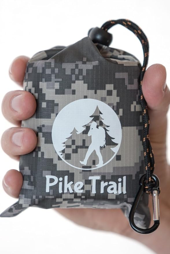 Pike Trail Pocket Beach Blanket (60 in X 56 in) – Lightweight Sand Proof Picnic Blankets, Compact Outdoor Blankets, Waterproof Pocket Blanket for Hiking, Camping, Picnics, Travel and Beach Trips