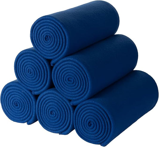 CAI TENG Fleece Throw Blanket Bulk 6 Pack Blankets Soft Lightweight Kids Cozy Polar Fleece Blanket 50 x 60 Solid Pet-Friendly Deco Bed Sofa Couch Fleece Fabric Travel Wedding Gift Outdoor Aqua Blue