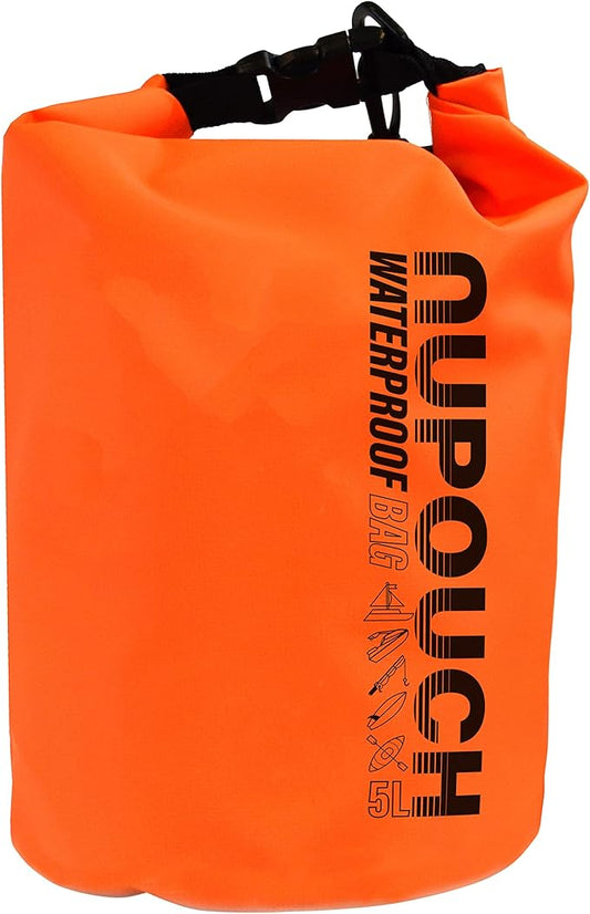 Nupouch Waterproof Dry Bag: 2L/5L/10L/20L Roll Top Lightweight Dry Storage Bag, Backpack for Travel, Swimming, Boating, Kayaking, Camping, or Beach