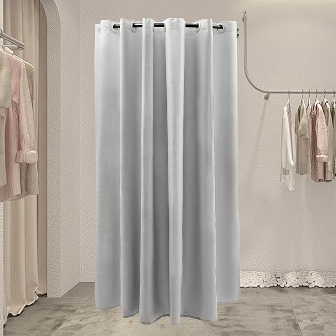 Clothing Store Fitting Room, Clothing Store Dressing Room, U-Dressing Room Privacy Protection Changing Room Divider, Dressing Room Fitting Room for Boutique, Curtain Room Divider (U-Shaped-Grey)