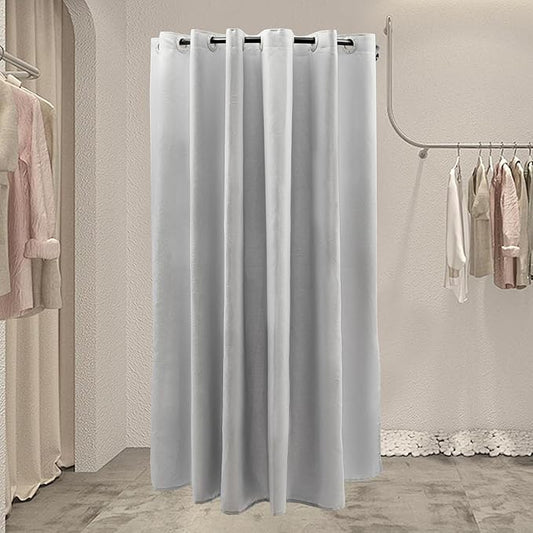 Clothing Store Fitting Room, Clothing Store Dressing Room, U-Dressing Room Privacy Protection Changing Room Divider, Dressing Room Fitting Room for Boutique, Curtain Room Divider (U-Shaped-Grey)