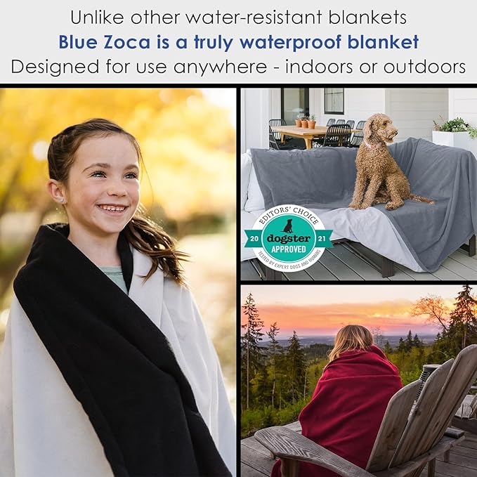 Waterproof Blanket | Machine Washable Dog Bed Cover | Water Proof Blanket to Protect Your Bed Couch Car from Leaks Spills & Accidents | for Adults Dogs & Pets | Oversized Queen Fit - 65x80in (Black)