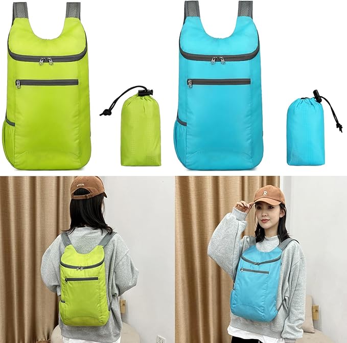 Hiking Daypack Ultralightweight Packable Backpack Splashproof Foldable Pack Travel Daypack for Outdoor Camping Climbing, Dark Grey