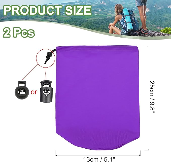 PATIKIL Stuff Sack, Waterproof Outdoor Storage Sack Portable Drawstring Dust Flap Bag Lightweight Sleeping Bag for Camping Hiking Travel