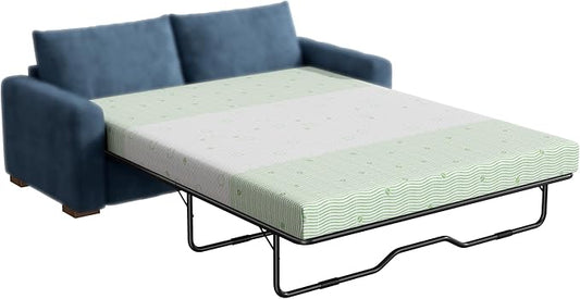 4 Inch Gel Memory Foam Sofa Mattress Full Size, Mattress Replacement for Sleeper Sofa, Couch Bed, Guest Rooms, RVs & Boats, White