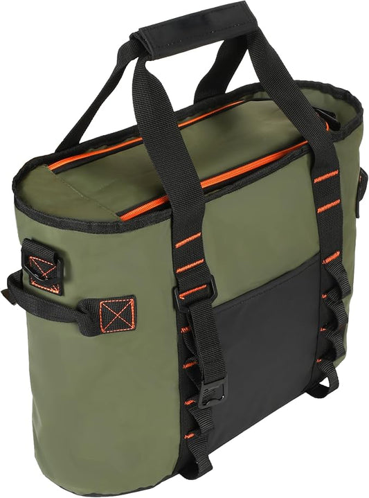 20 Cans Insulated Cooler Bag, Collapsible Leakproof Outdoor Portable Cooler with Zippered, Reusable Portable Grocery Cooler Bags for Travel, Picnic, Camping, Kayaking