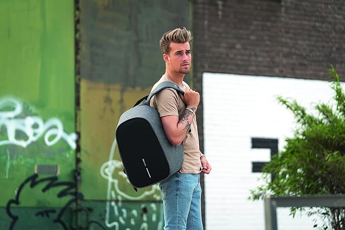 XDDesign Bobby Hero 16 Liter Anti Theft Laptop Backpack, Padded 15.6" Laptop Sleeve, Recycled Material, Water Repellent, USB Charging Port, Travel Carry on Flight Approved for Men&Women