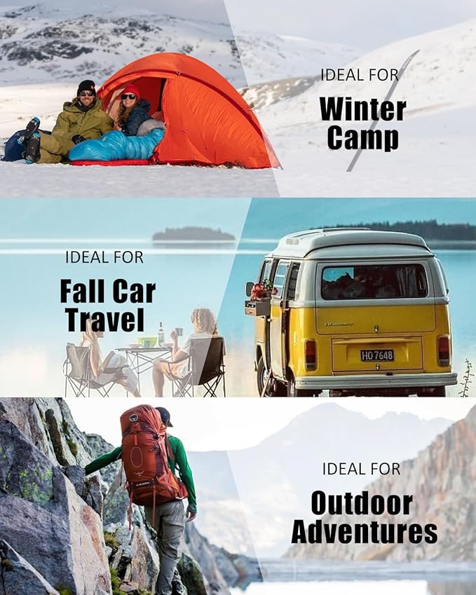 Sleeping Bags for Adults Cold Weather - 20 Degree Big&Tall Size Backpacking Lightweight Waterproof for Girls Boys Mens Teen Women for Camping Hiking Outdoor Travel Hunting with Compression Bags