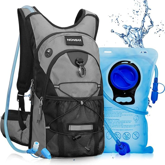 NONSAR Hydration Backpack, Hiking Backpack with 3L Water Bladder, Insulated Water Backpack for Women, Men, Kids, Keep Liquids Cool Up to 5 Hours, Daypack for Hiking, Running, Climbing, Cycling