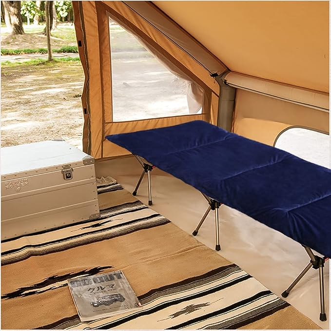 Gehannah Thick Camping Sleeping Pad, Soft Comfortable Microfiber Camping Cot Pads for Adults, Lightweight Foldable Sleeping mats for Traveling Hiking Backpacking Traveling