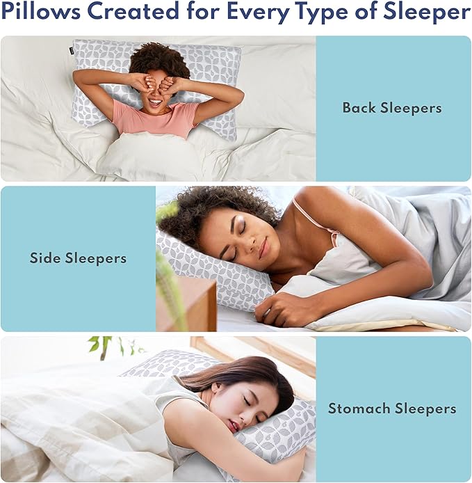 BLISSY Adjustable Memory Foam Pillow with Cooling Technology (King Size) - Oeko-TEX & CertiPUR-US