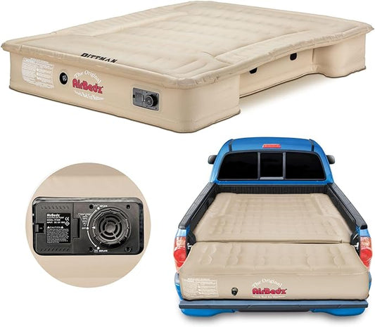 Pittman - Truck Bed Mattress 5.5 ft > 5.8ft - Airbedz Full Size Short Truck Bed Air Mattress 5.8' > 5.5' - Built in Pump & 25% More Coverage for Pickup Camping - PPI-504
