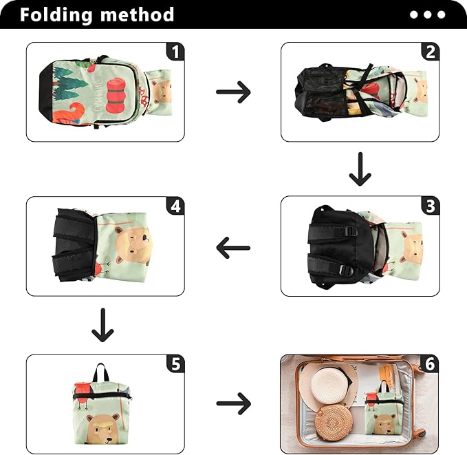 Foldable 18 L backpack anti theft: Packable waterproof travel backpack for men for Travel Camping Outdoor Black Fluorescent Green Flowers Tribal Patterns