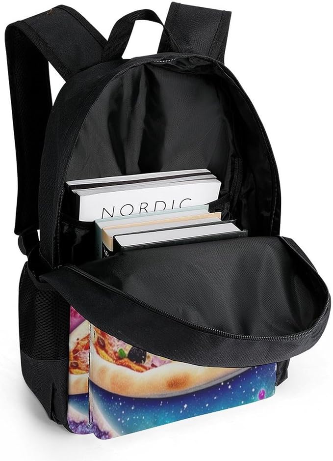 Supdreamc Men Women Polyester Galaxy Taco Cat Pizza Casual Daypack Large Capacity Carry On Bag With Adjustable Shoulder Straps for Camping Work Running