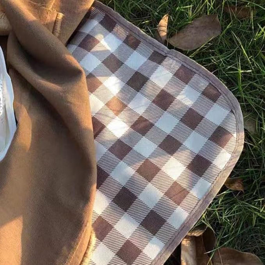 Extra Large Beach Blanket Outdoor Picnic Blankets, Foldable Waterproof Sand Free Picnic Mat for Festival BBQ Park Grass Lawn Camping Hiking Travel Concerts (Brown, 80x60 in)