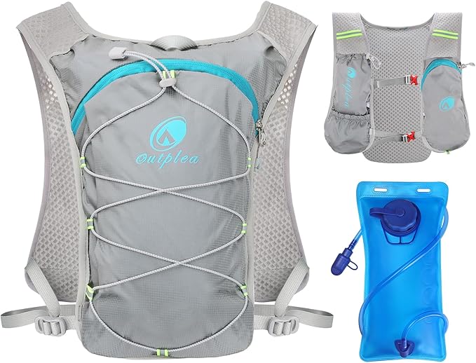 Lightweight Hydration Backpack with 2L Water Bladder for Men Women, Small Water Backpacks Running Vest for Hiking