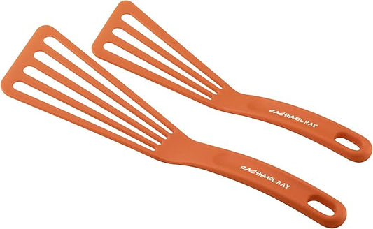 Rachael Ray Tools & Gadgets 2-Piece Nylon Spatula Set, Orange - 51211
