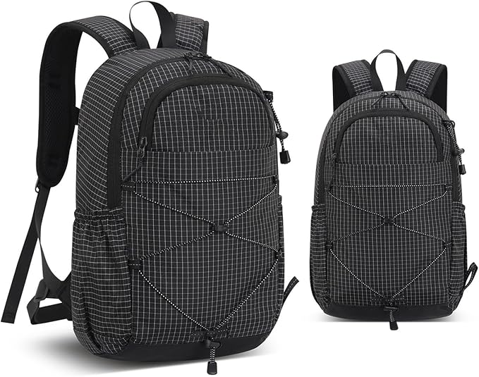 Travel Backpack, Lightweight Hiking Daypack with Anti Theft Zippers and Safety Whistle for Outdoor Commute Weekend Getaway (20L and Below)