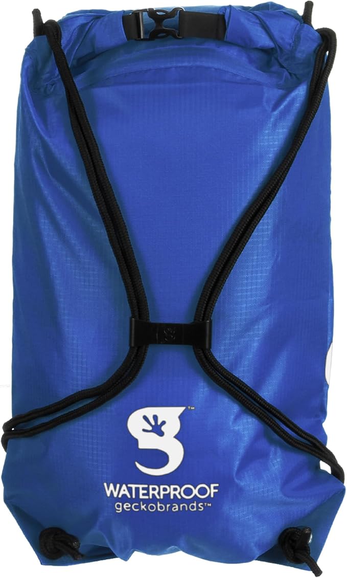 geckobrands Embark 10L Drawstring Backpack – Waterproof, Lightweight Dry Bag for Beach, Hiking, and Light Water Activities