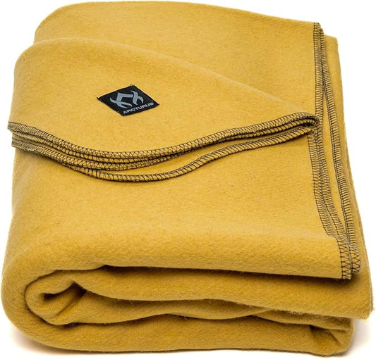 Arcturus Military Wool Blanket - Warm, Thick, Washable - Great for Outdoors, Camping, Stadium Blanket, Picnics, Travel - Car & Bushcraft Survival Kits