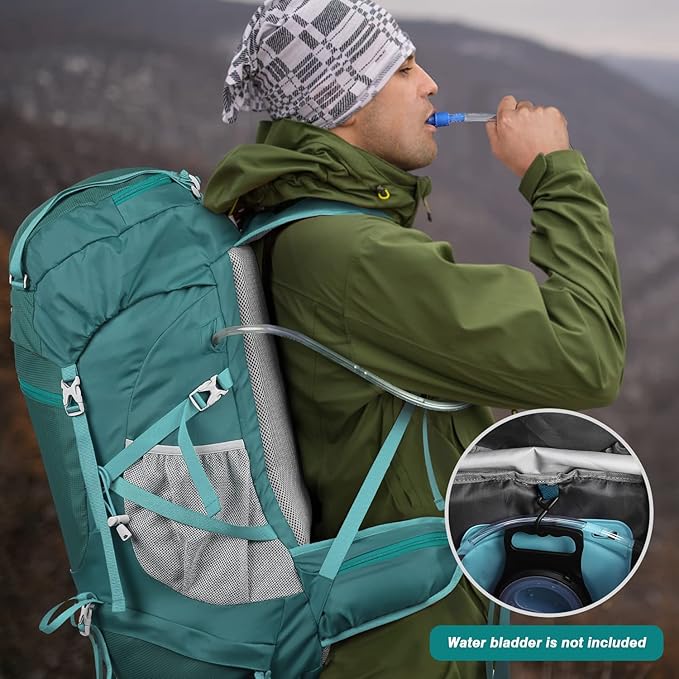 HOMIEE 50L Hiking Backpack Travel Bag Waterproof Camping Rucksack with Rain Cover Lightweight Backpacking Backpack