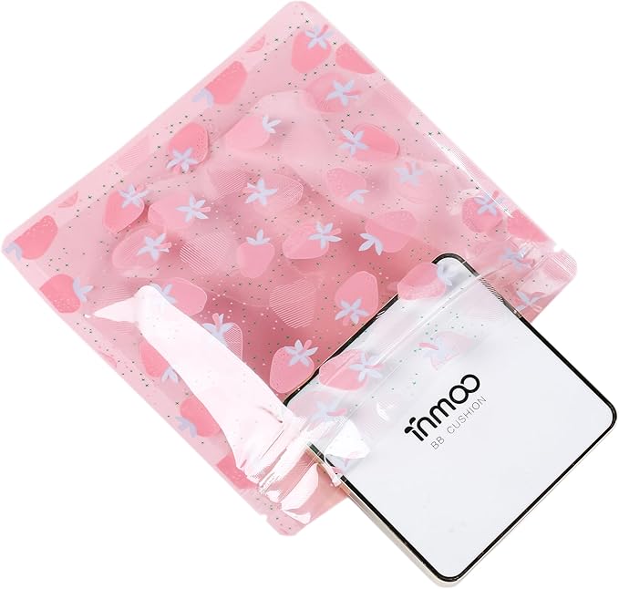 QQ Studio 100 PCS Clear Print Poly Plastic Color Empty Hangover Starter Kit with Resealable Zipper Seal Lock (Assorted, 5.12 inch x 5.12 inch)