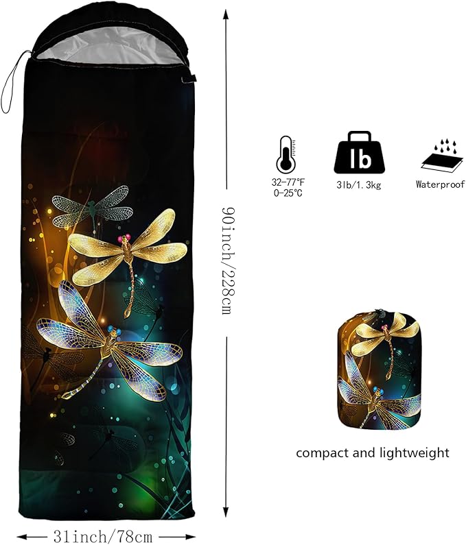 AILONEN Kawaii Puppy Sleeping Bag for Kids Boys Girls,Warm and Cool Weather,Lightweight,Waterproof Backpacking,Cartoon Cute Dog & Duck Animal Themed Blue Sleeping Bag for Camping