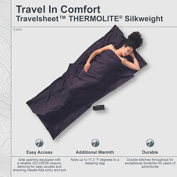 COCOON - Premium - TravelSheet -Thermolite - Volcano Grey - Regular