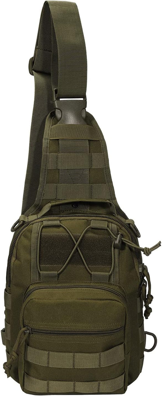 BOMTURN Tactical Backpack-1000D Waterproof Military Backpack/Laser-Cut/CCW Bags Sling Bag Tactical Satchel Shoulder Bag Men