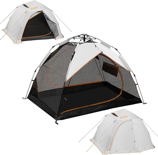 OutdoorMaster 2 Person Camping Tent, 3 Seasons Lightweight Backpacking Canopy, Waterproof and Weatherproof Sun Shelter, Double Layer Outdoor Cabana for Camping, Hiking and Mountaineering