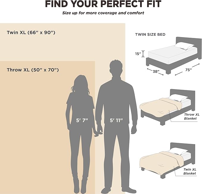 Bedsure Cooling Cotton Waffle Twin XL Blanket - Lightweight Breathable Blanket of Rayon Derived from Bamboo for Hot Sleepers, Luxury Throws for Bed, Couch and Sofa, Blue, 66x90 Inches