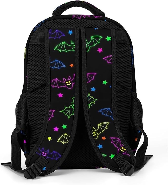 Business Anti Theft Laptop Backpack Halloween Cool Bats Art, Waterproof Travel Computer Bag with Laptop Compartment Gifts for Men Women