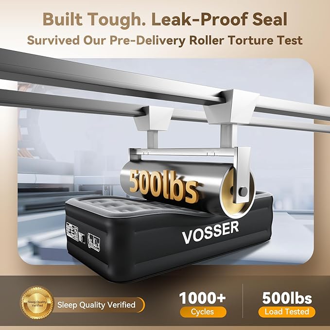 Air Mattress Twin with Built in Pump,18” Raised Blow Up Mattress,Inflatable Mattress in 2 Mins,Single Twin Size Air Mattress for Home,Floor&Camping, Air Bed for Adults,330LB Max,Black