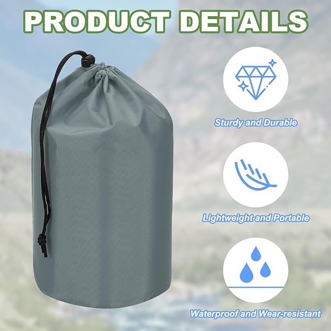 PATIKIL Stuff Sack, Waterproof Outdoor Storage Sack Portable Drawstring Dust Flap Bag Lightweight Sleeping Bag for Camping Hiking Travel