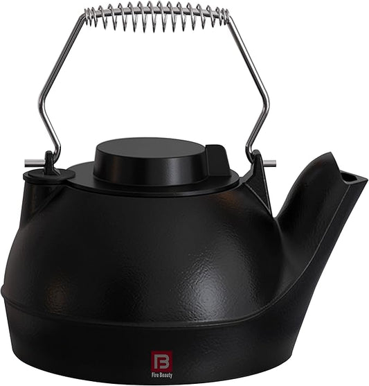 Fire Beauty Humidifying Iron Kettle，Stove Humidifier，Wood Stove Kettle，Cast Iron，Chrome handle