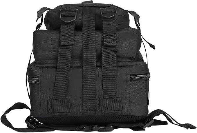 Lawaia Small Tactical Backpack Military Survival Molle Army Go Bag Hunting Gym Rucking Hiking Camping Motorcycle Rucksack With Weights for Men and Women 30L (Black)