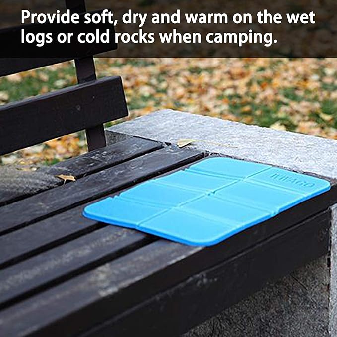2PCS Camping Cushion Seat, Foldable Ultralight Foam Sitting Pads, Save Your Backpack Space and Reduce Weight