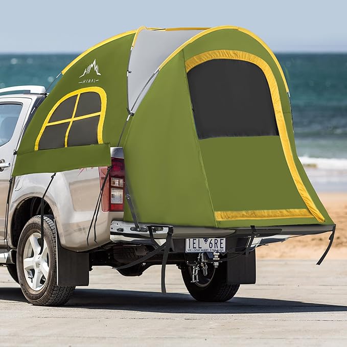Pickup Truck Tent, Waterproof PU2000mm Double Layer for FT Truck Bed, Portable Bed Tent for Camping