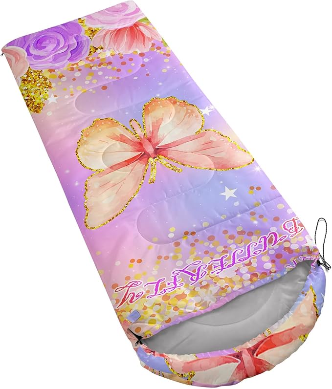 HOSIMA Dear Hunting Pattern Cold Weather Sleeping Bags for Adults,Black Light Weight Sleeping Bags for Kids Adults,WaterProof Sleeping Bags for Outdoors Hiking.