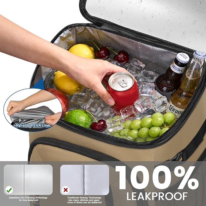 Capolo Cooler Backpack for Men Women Insulated Backpack Cooler Leak Proof Thermal Bag Beverage Soft Cooler Bag Lunch Backpack for Camping 30/45 Cans