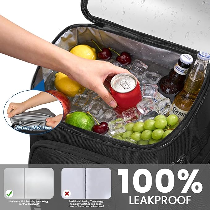 Capolo Cooler Backpack for Men Women Insulated Backpack Cooler Leak Proof Thermal Bag Beverage Soft Cooler Bag Lunch Backpack for Camping 30/45 Cans