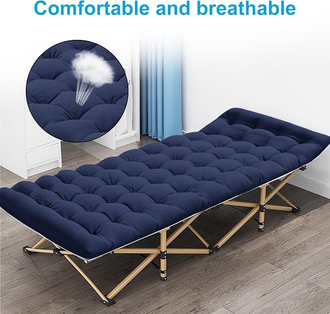 Camping Cot, 450LBS(Max Load), Portable Folding Outdoor Bed with Carry Bag for Adults Kids, Heavy Duty Cot for Traveling Gear Supplier, Office Nap, Beach Vocation and Home Lounging