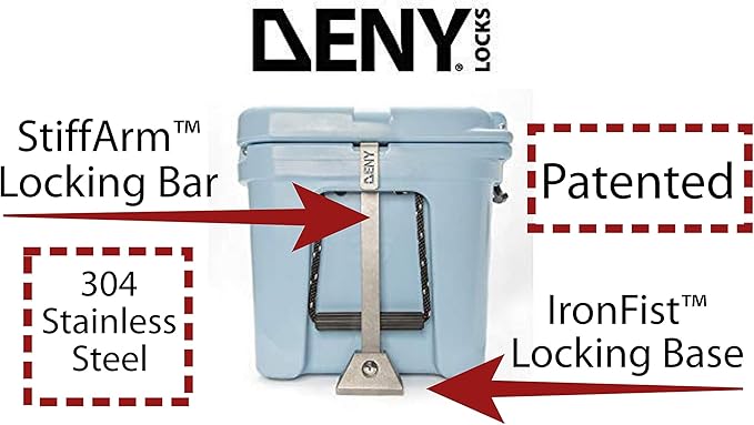DENY Security Lock Set Fits YETI Roadie 20 Cooler